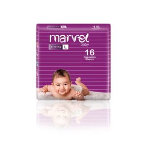 Marvel Baby Diapers Sticker L 16 pcs Pack