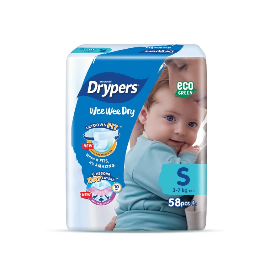 Drypers Wee Wee Dry Diaper Sticker S 58 pcs Pack