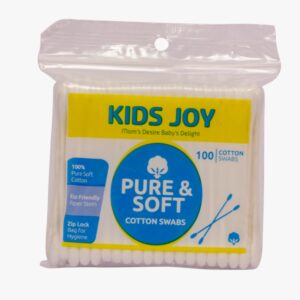 Kids Joy 100 Cotton Buds Zip Pack