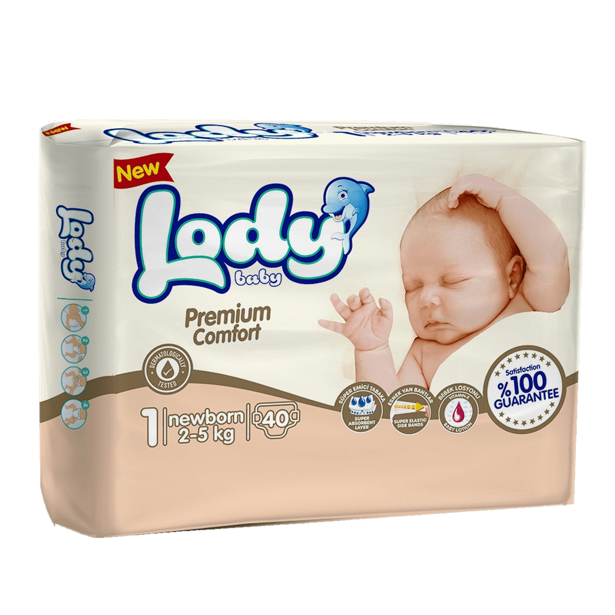 Lody Baby Diapers Sticker NB 40pcs Pack