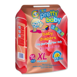 Pretty Baby Diaper Sticker XL-16pcs